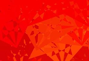 Light Red, Yellow vector backdrop with triangles, lines.