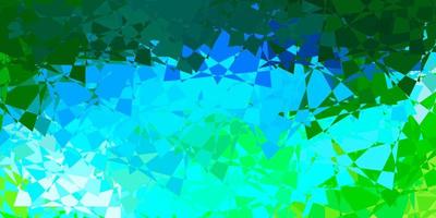 Light Blue, Green vector backdrop with triangles, lines.