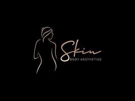 Beauty Handdrawn Body care for Skin Care Cosmetic logo design vector