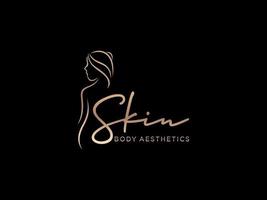 Beauty Handdrawn Body care for Skin Care Cosmetic logo design vector