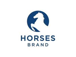 The logo design with the initial letter O is combined with a modern and professional horse head symbol vector