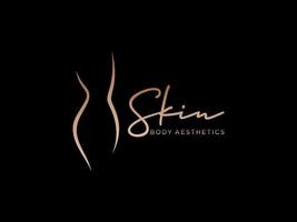 Beauty Handdrawn Body care for Skin Care Cosmetic logo design vector