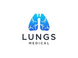 Simple Lungs logo template vector, Health lungs Template, Logo symbol icon vector