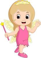 cute fairy cartoon vector