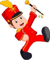 boy marching band vector