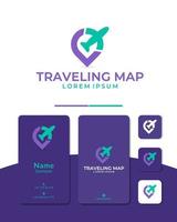 local plane logo design vector, travel, map, gps. vector