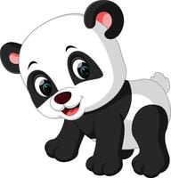 lindo panda de dibujos animados vector