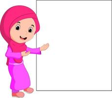 Female muslim standing vector