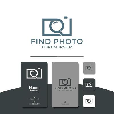 search photo logo design, find, camera.