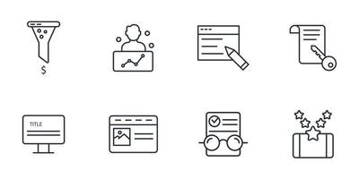 SEO icons set . SEO pack symbol vector elements for infographic web