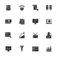 SEO icons set . SEO pack symbol vector elements for infographic web