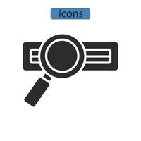 los iconos del sitio simbolizan los elementos vectoriales para la web infográfica vector