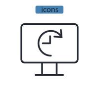 Time icons  symbol vector elements for infographic web