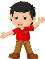 cute boy cartoon vector