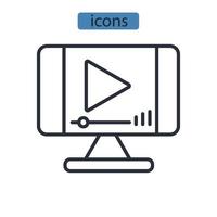 iconos de video símbolo elementos vectoriales para web infográfico