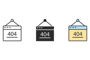 iconos de error símbolo elementos vectoriales para web infográfico vector