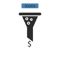 conversion tracking icons  symbol vector elements for infographic web