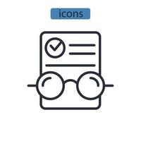 iconos de legibilidad símbolo elementos vectoriales para web infográfico vector