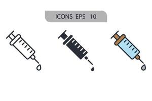 syringe icons  symbol vector elements for infographic web