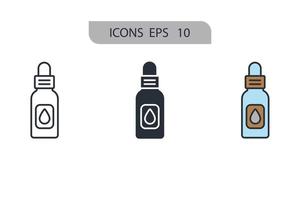 healing oils icons  symbol vector elements for infographic web