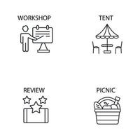 Event icons set . Event pack symbol vector elements for infographic web