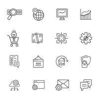 SEO icons set . SEO pack symbol vector elements for infographic web