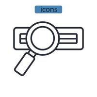 los iconos del sitio simbolizan los elementos vectoriales para la web infográfica vector