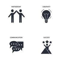 collaboration icons set . collaboration pack symbol vector elements for infographic web