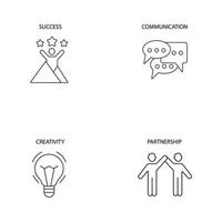 collaboration icons set . collaboration pack symbol vector elements for infographic web