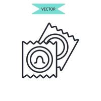 Contraceptive icons  symbol vector elements for infographic web