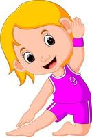 Yoga kids. Gymnastic for children and healthy lifestyle vector