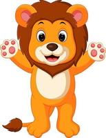 cute lion cartoon vector