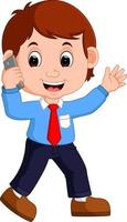 cute businessman cartoon vector