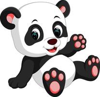 lindo panda de dibujos animados vector