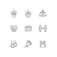 Event icons set . Event pack symbol vector elements for infographic web