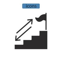 iconos de objetivos símbolo de elementos vectoriales para la web infográfica vector