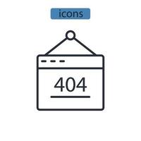 iconos de error símbolo elementos vectoriales para web infográfico vector