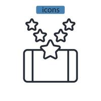 rate and review icons  symbol vector elements for infographic web