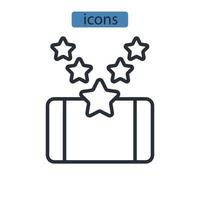 calificar y revisar los iconos simbolizan los elementos vectoriales para la web infográfica vector