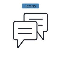 iconos de chat en línea símbolo elementos vectoriales para web infográfico vector