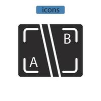 AB Testing icons  symbol vector elements for infographic web