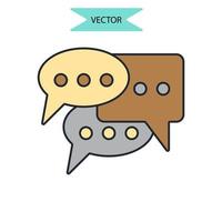 iconos de comunicación símbolo elementos vectoriales para web infográfico vector