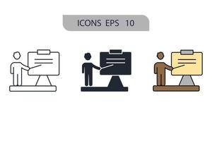 presentation icons  symbol vector elements for infographic web