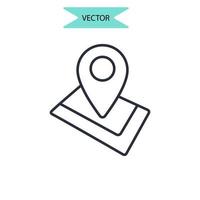 geo iconos símbolo elementos vectoriales para infografía web vector
