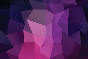 Dark Purple, Pink vector polygon abstract layout.