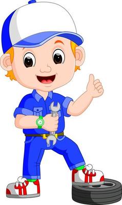 illustration of Cartoon serviceman