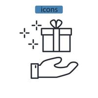 Present icons  symbol vector elements for infographic web