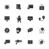 SEO icons set . SEO pack symbol vector elements for infographic web