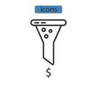 conversion tracking icons  symbol vector elements for infographic web