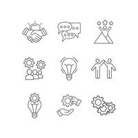 collaboration icons set . collaboration pack symbol vector elements for infographic web